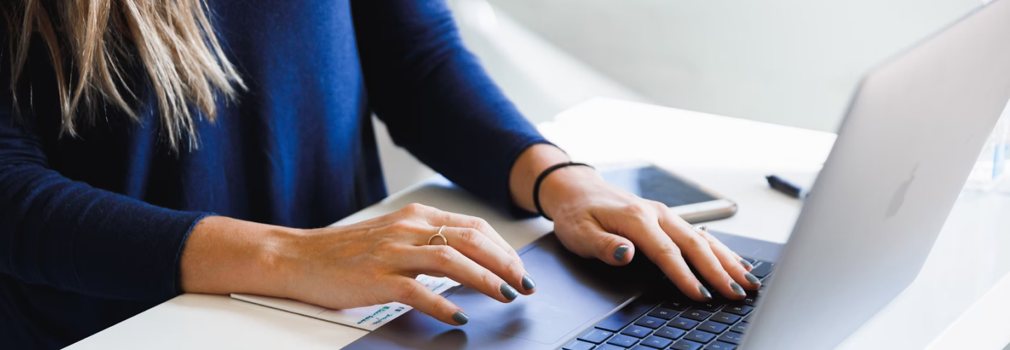 Person looking at computer