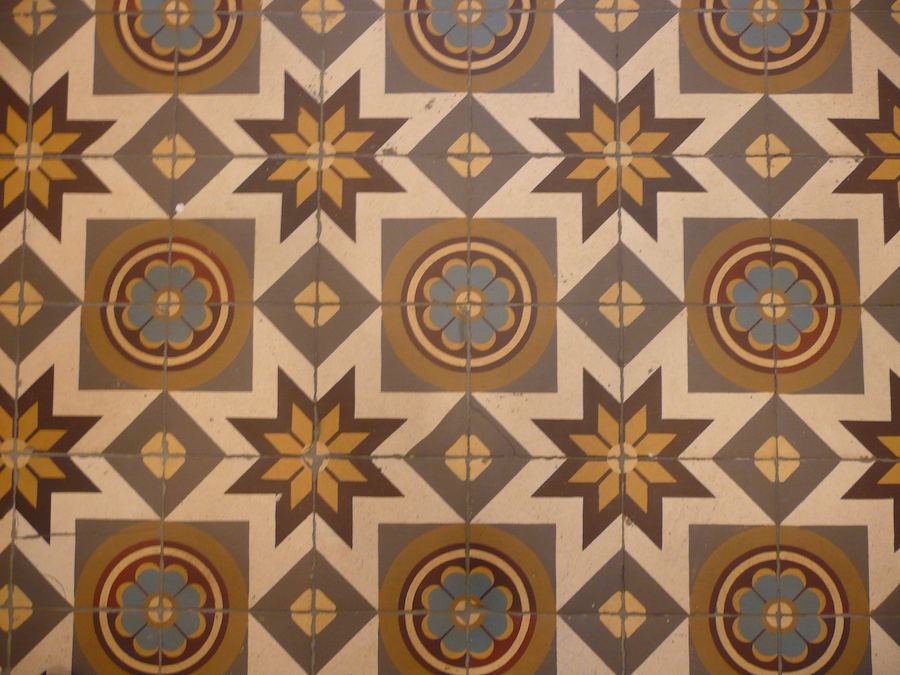 late 19th c cement tiles